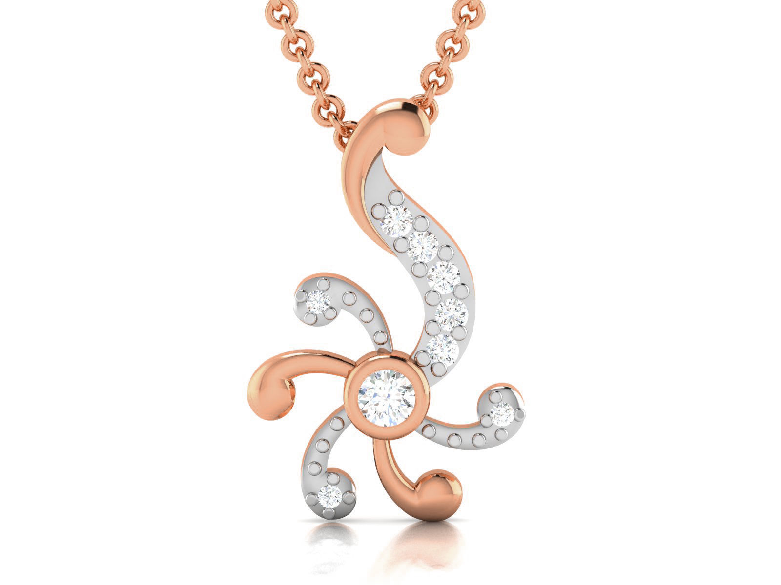 Light wt Diamond Charms Pendant 3dm render Detail 3D print model_3