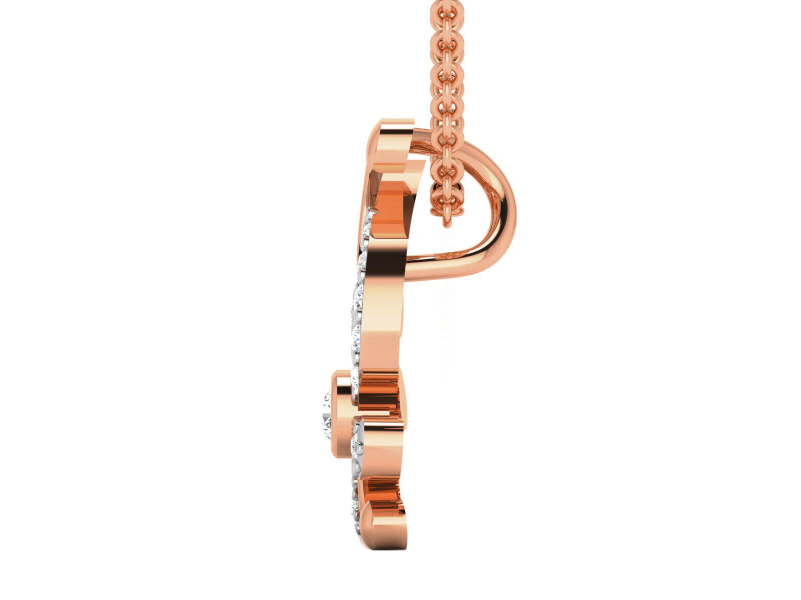 Light wt Diamond Charms Pendant 3dm render Detail 3D print model_4