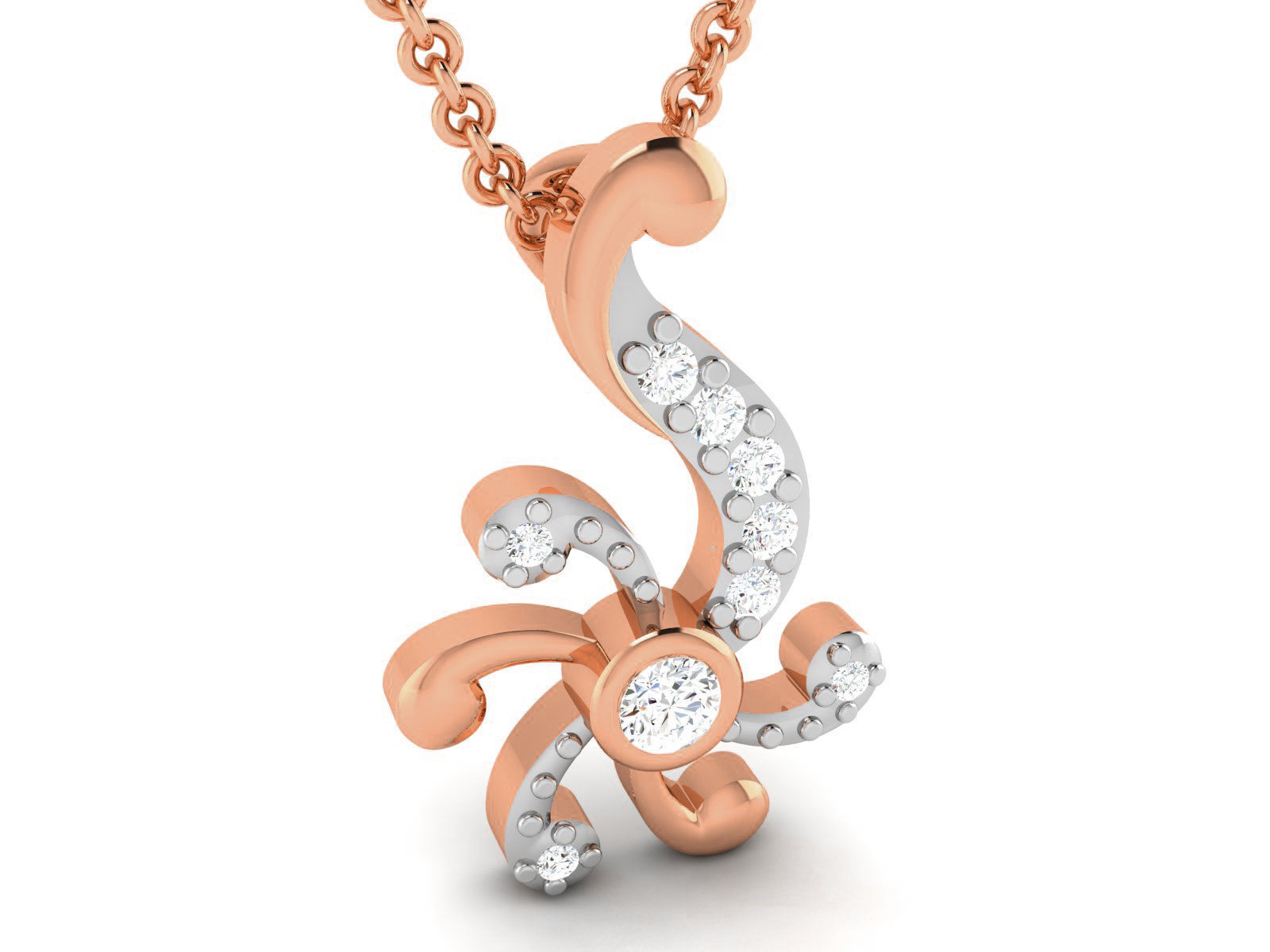 Light wt Diamond Charms Pendant 3dm render Detail 3D print model_2