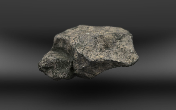 Mossy Rock Low Poly