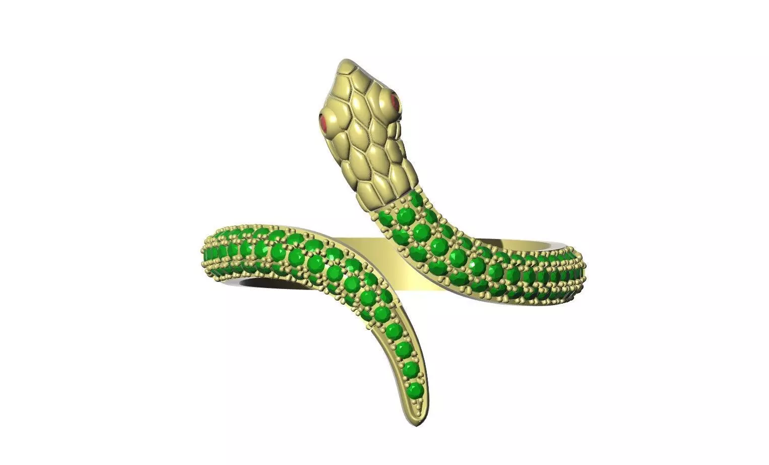 Snake Diamond Ring Free 3D print model