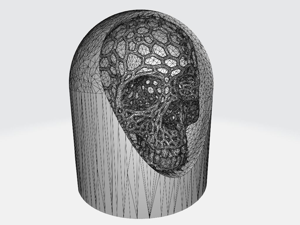 Hollow Skull - LED Light Up Diorama 3D print model_3