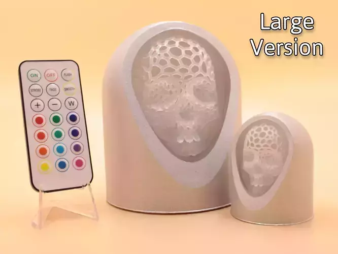 Hollow Skull - LED Light Up Diorama 3D print model