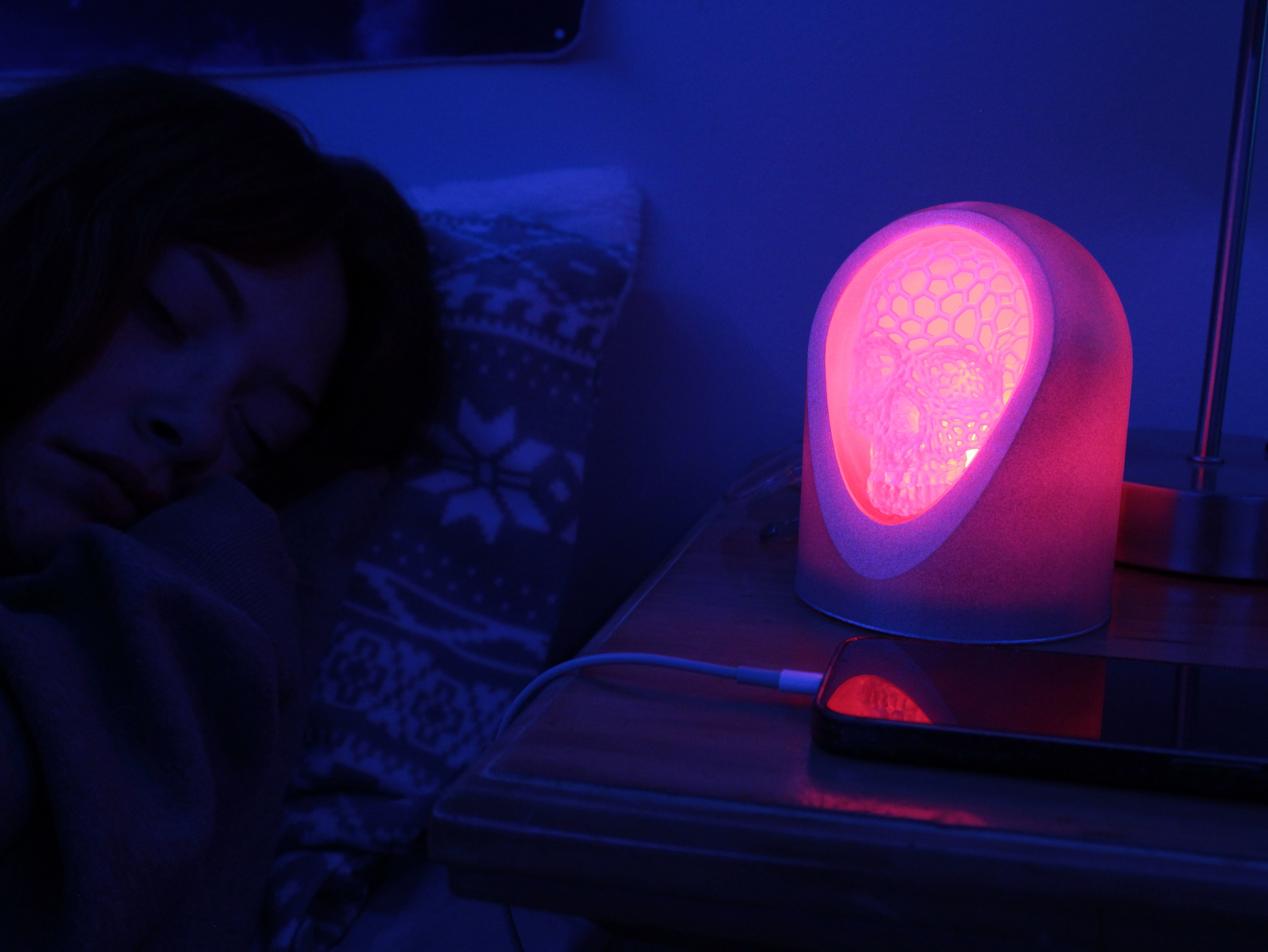 Hollow Skull - LED Light Up Diorama 3D print model_9