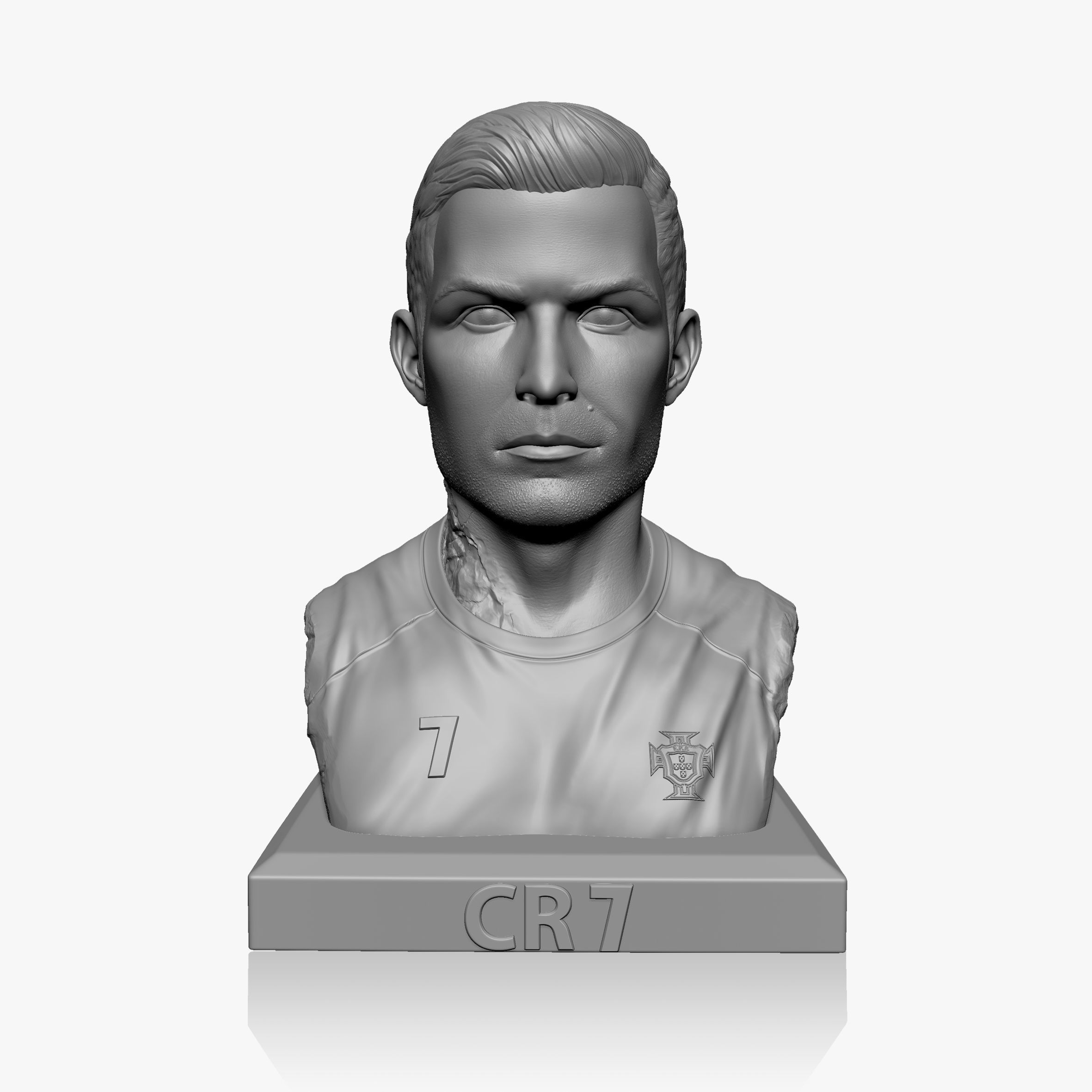 Ronaldo bust of man 3D print model_5