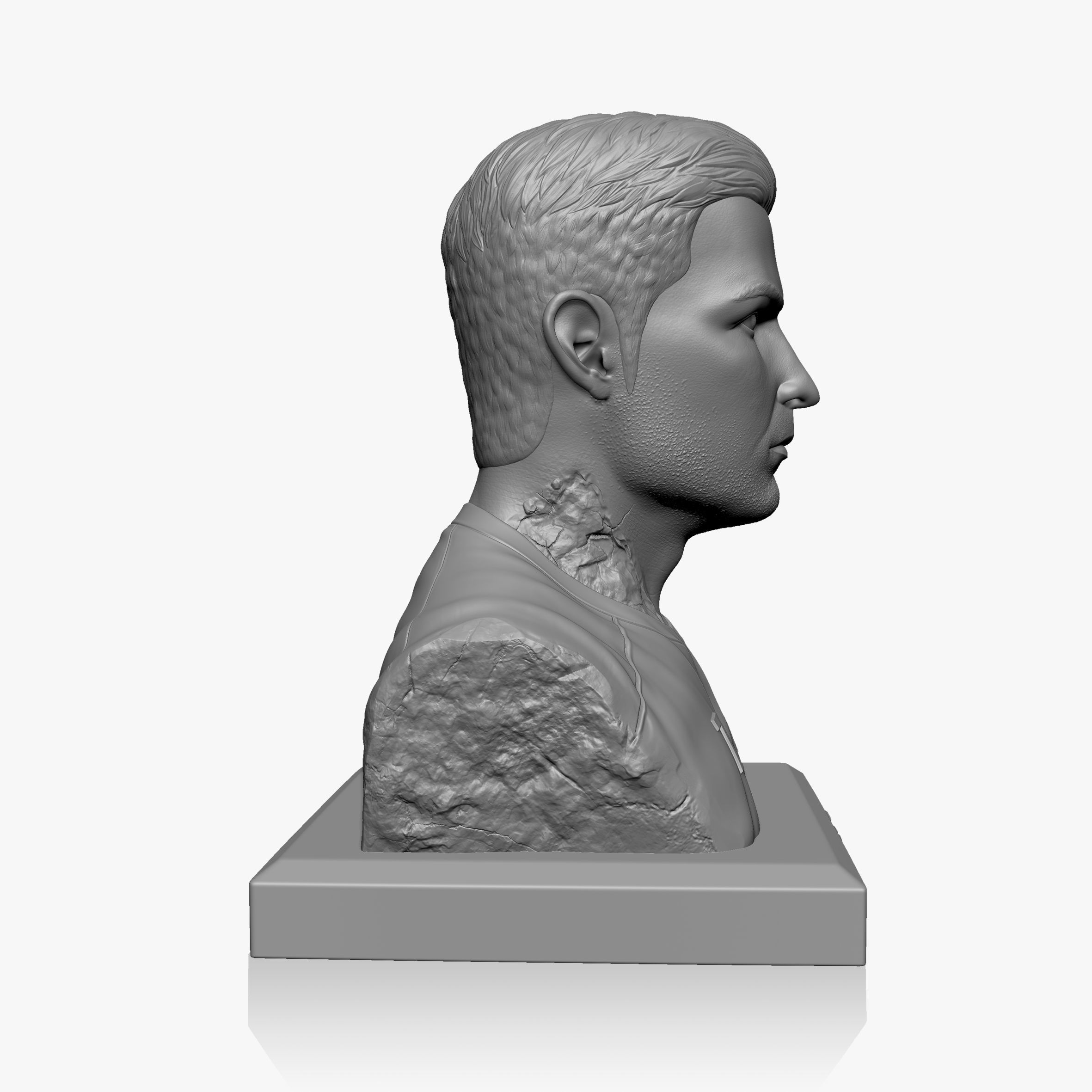 Ronaldo bust of man 3D print model_6