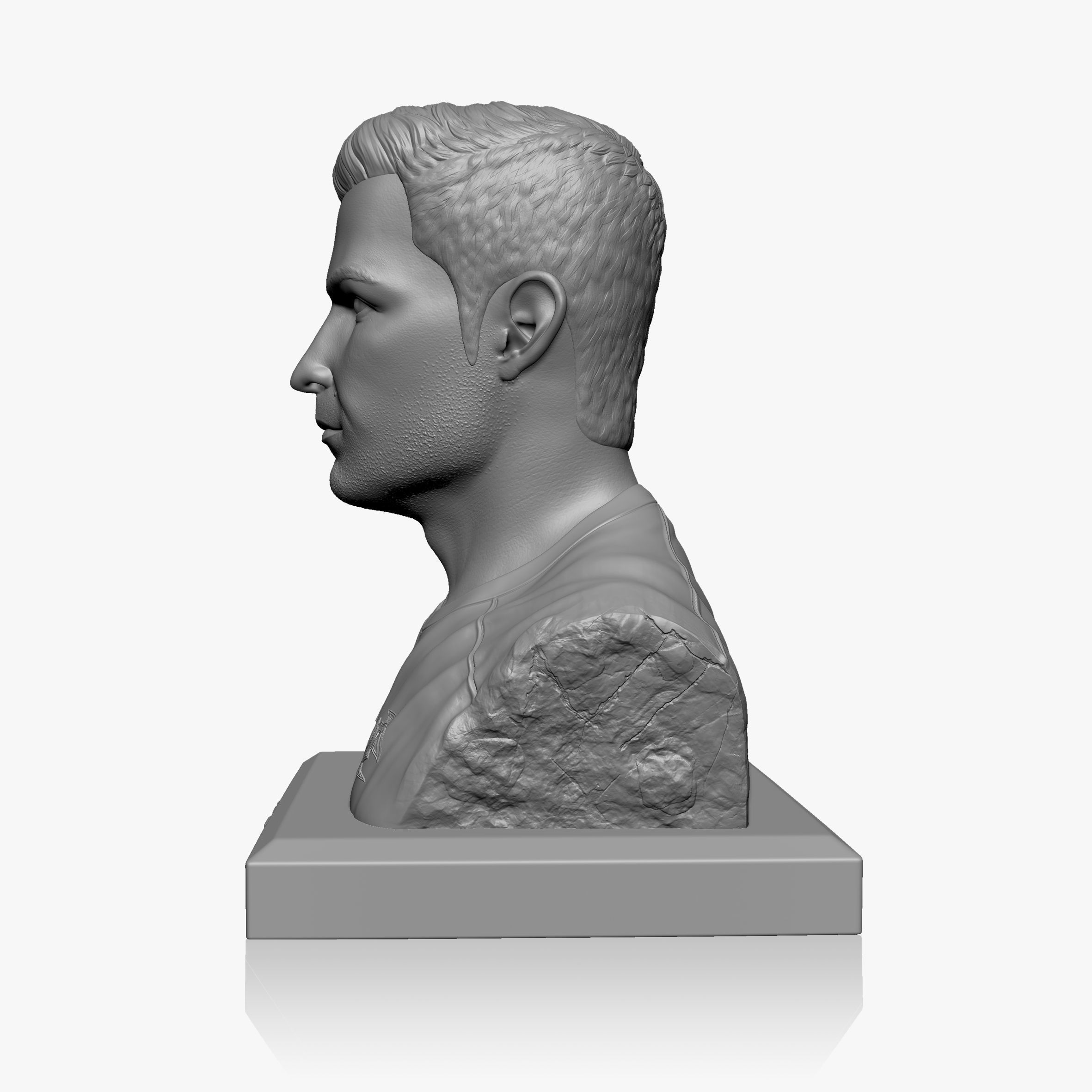 Ronaldo bust of man 3D print model_10