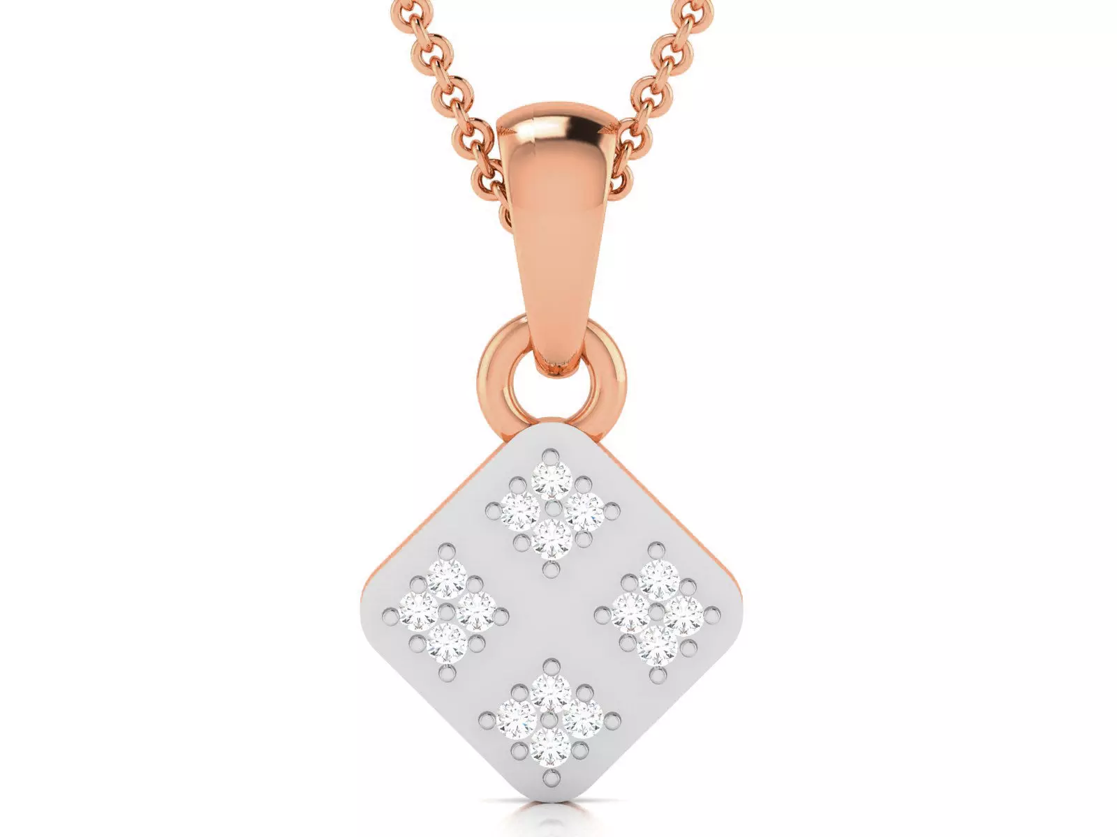 Square Light wt Diamond Charms Pendant 3dm render Detail 3D print model_0