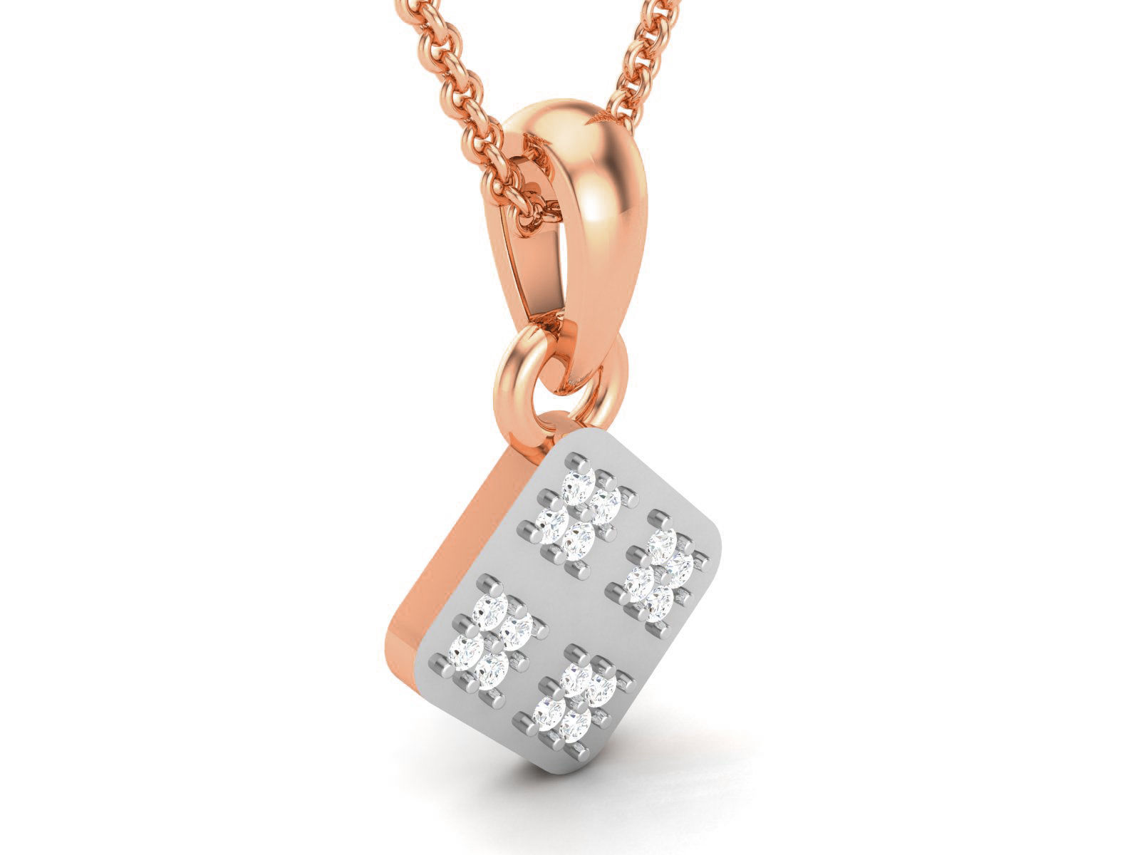 Square Light wt Diamond Charms Pendant 3dm render Detail 3D print model_1