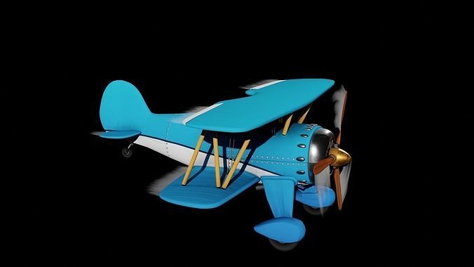 Airplane biplane 3D model