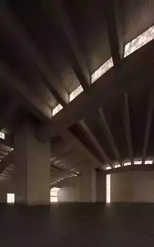 Spacious Empty Hall 3D model