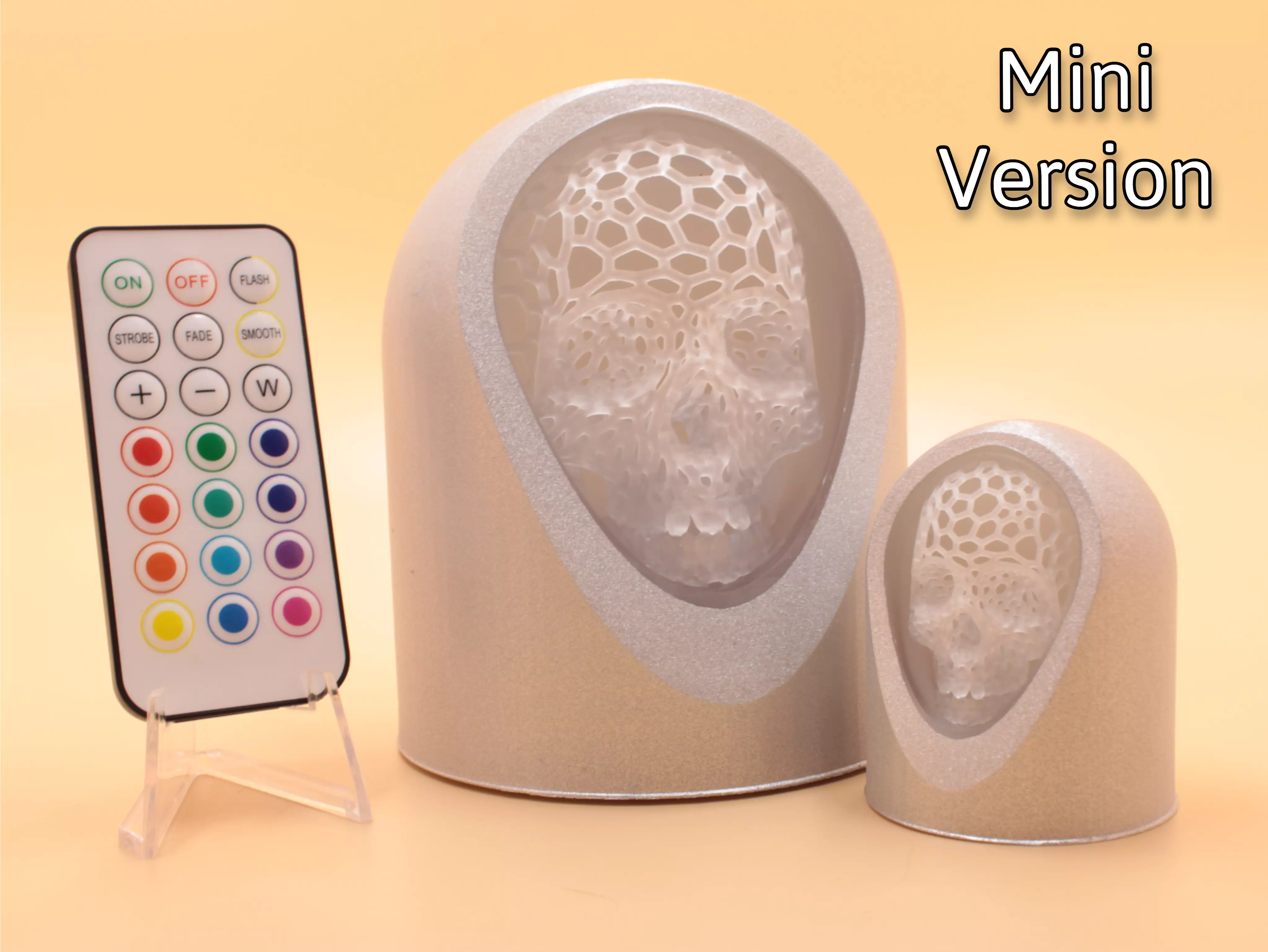 Hollow Skull Mini - LED Light Up Diorama 3D print model_0