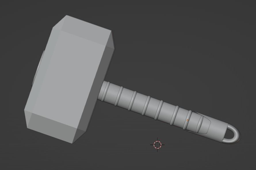 Thor hammer 3D model_1