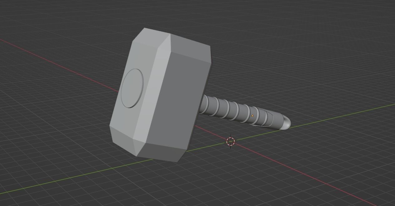 Thor hammer 3D model_4