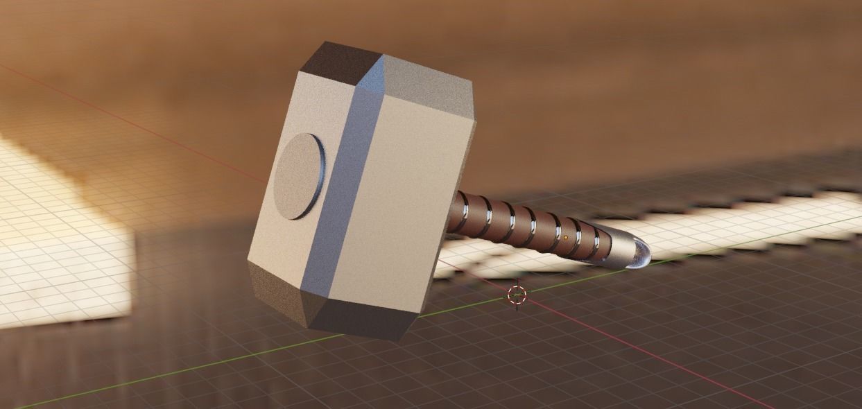 Thor hammer 3D model_6