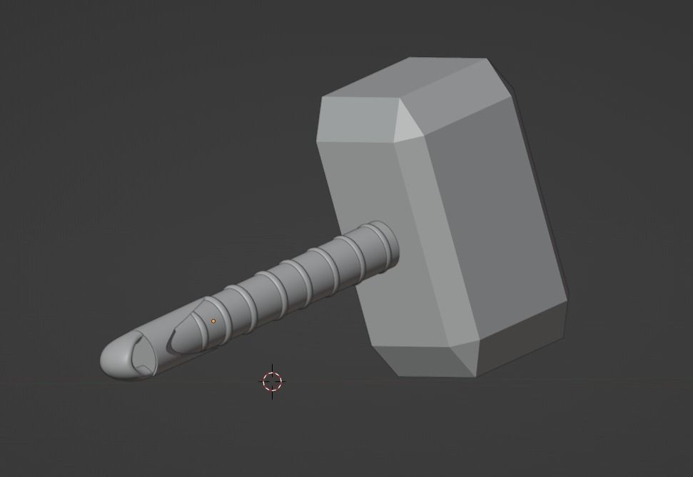 Thor hammer 3D model_2