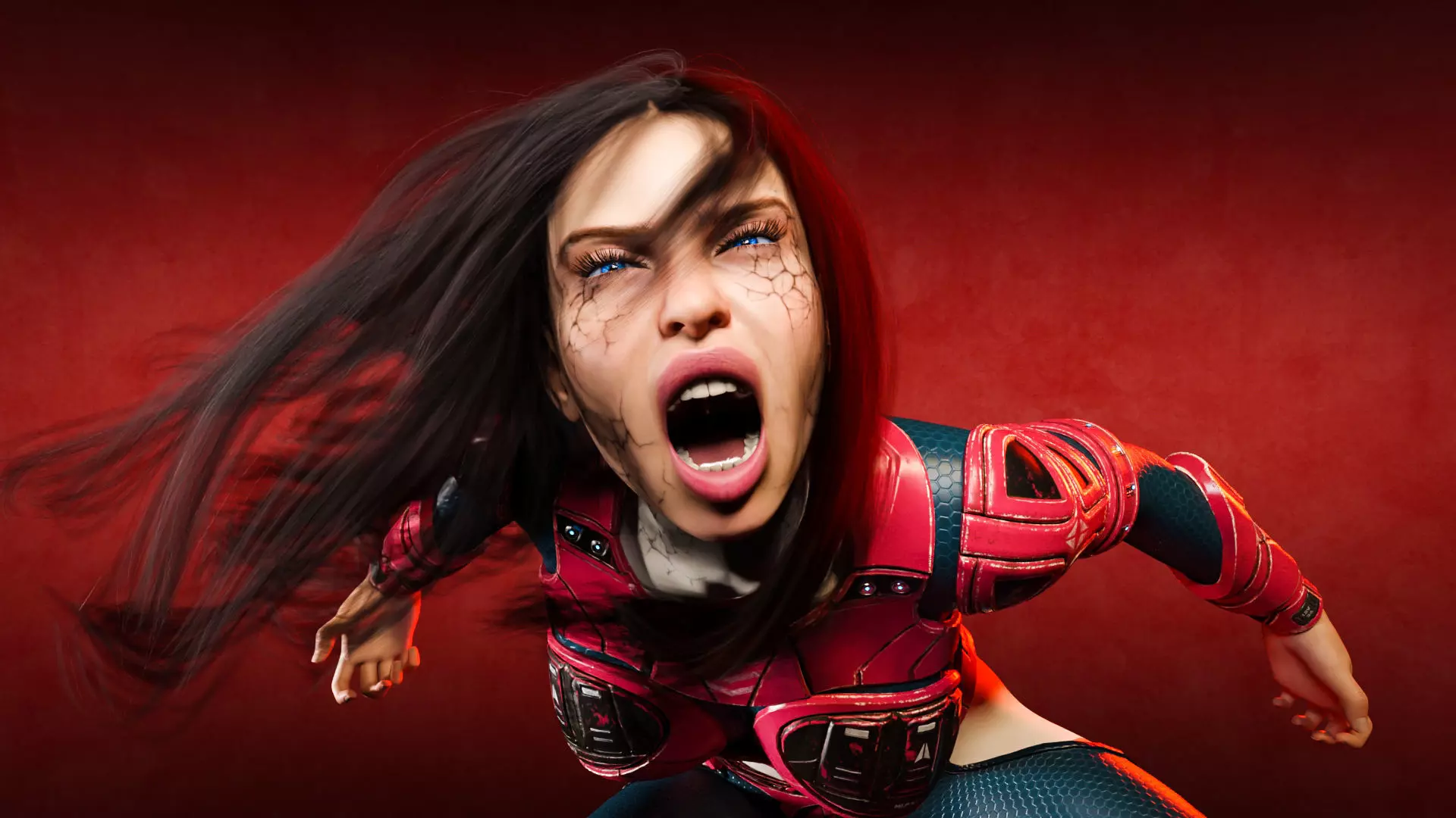 Billie Eilish - Sci Fi Female Soldier Free 3D model