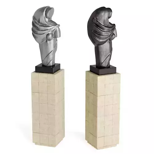 Cubist figure art Low-poly 3D model