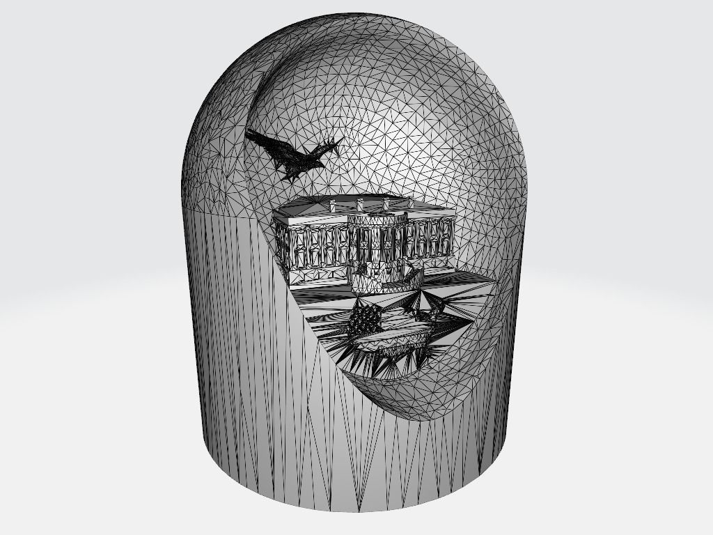 Love For America - LED Light Up Diorama 3D print model_6