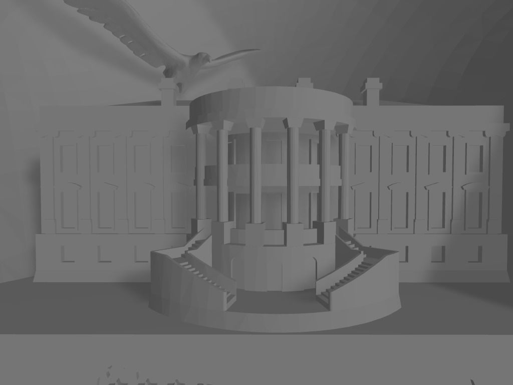 Love For America - LED Light Up Diorama 3D print model_4