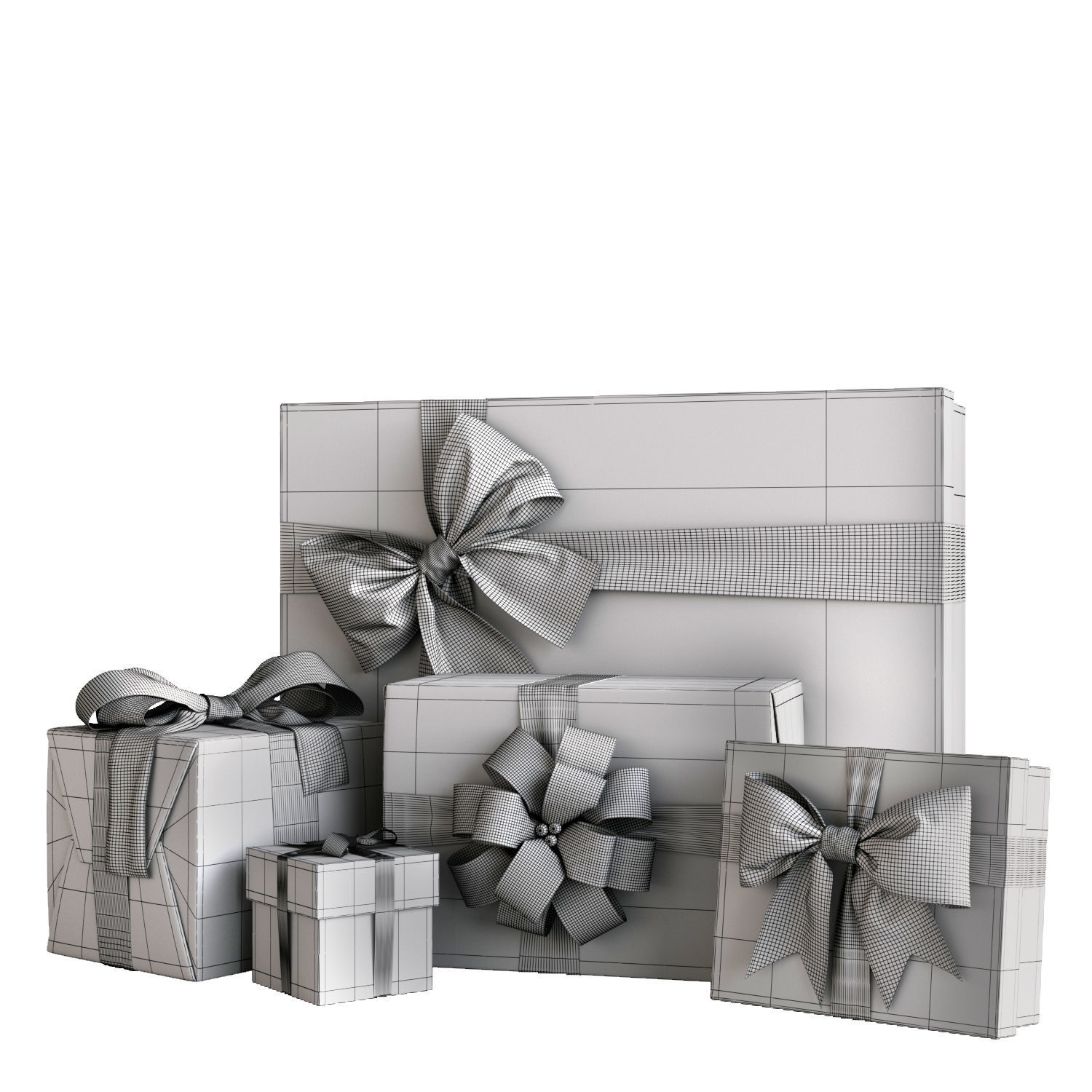 Gift Boxes 1  3D model_9