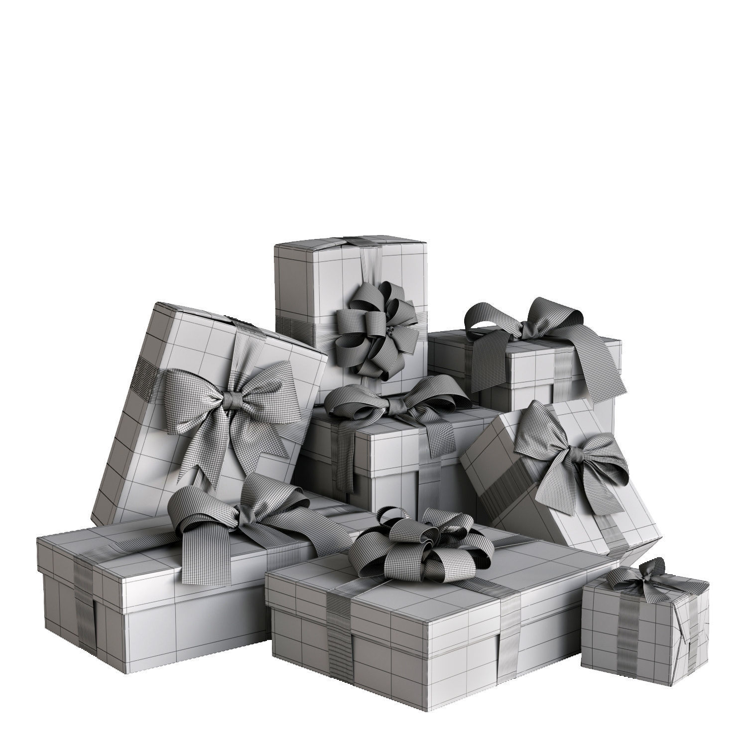 Gift Boxes 1  3D model_8
