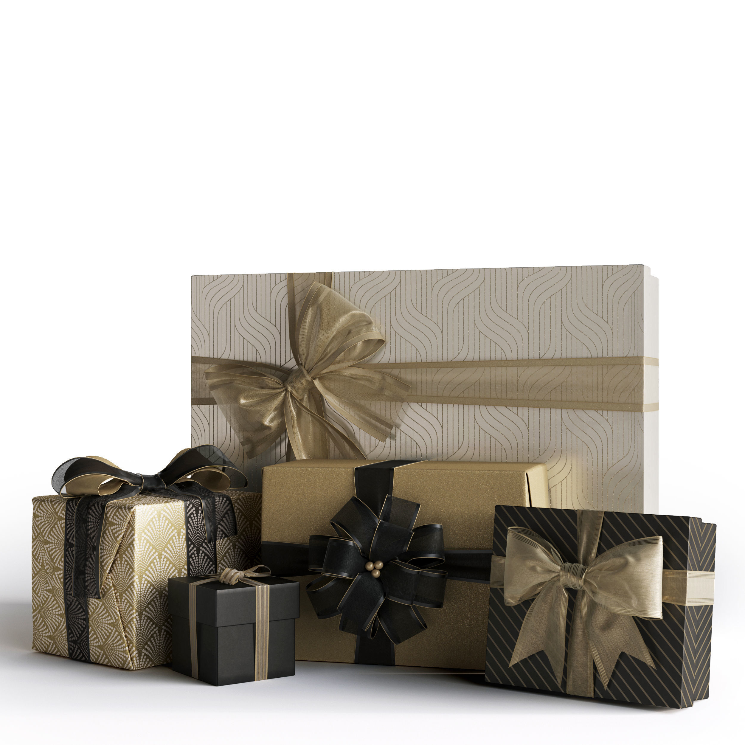 Gift Boxes 1  3D model_2