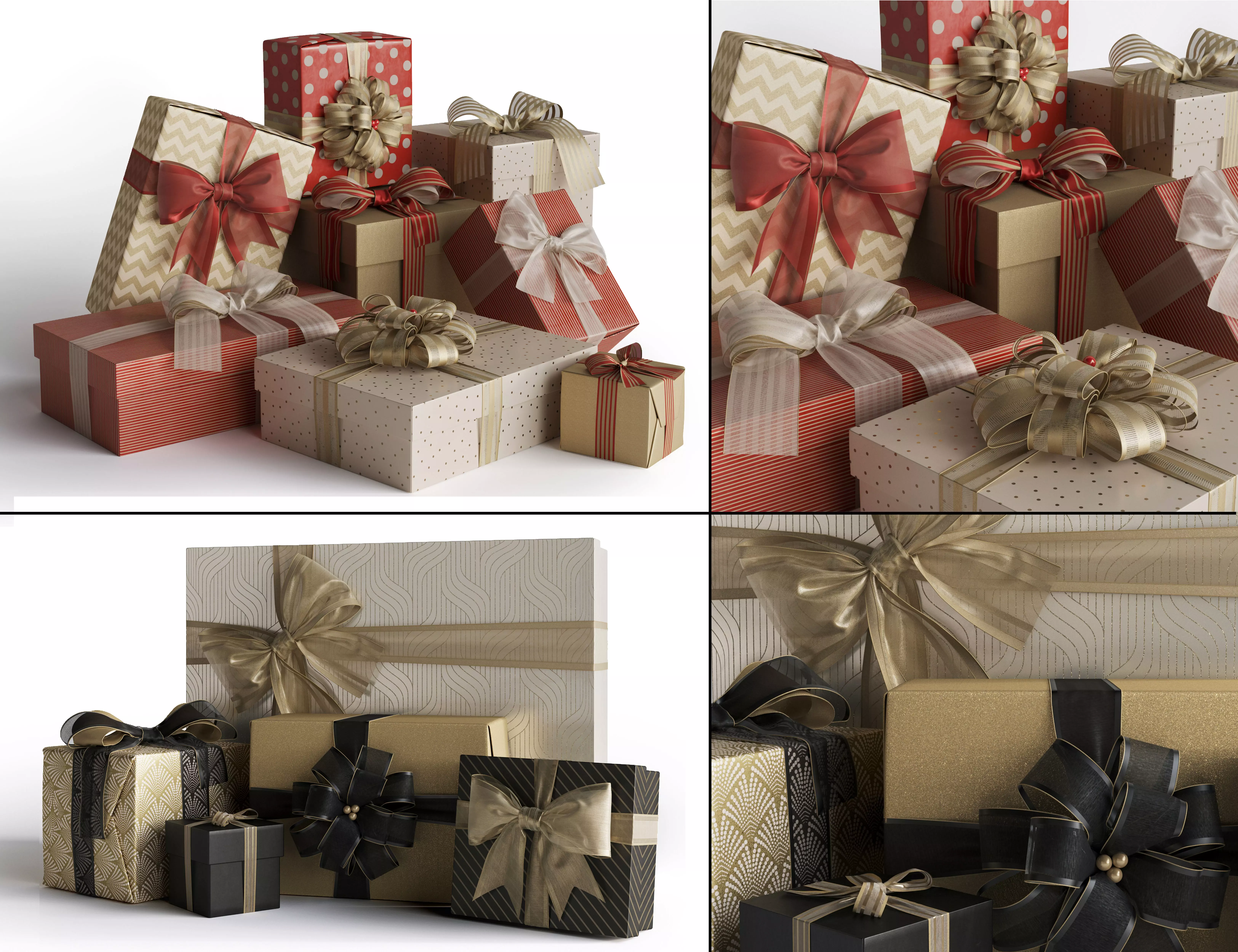 Gift Boxes 1  3D model_0