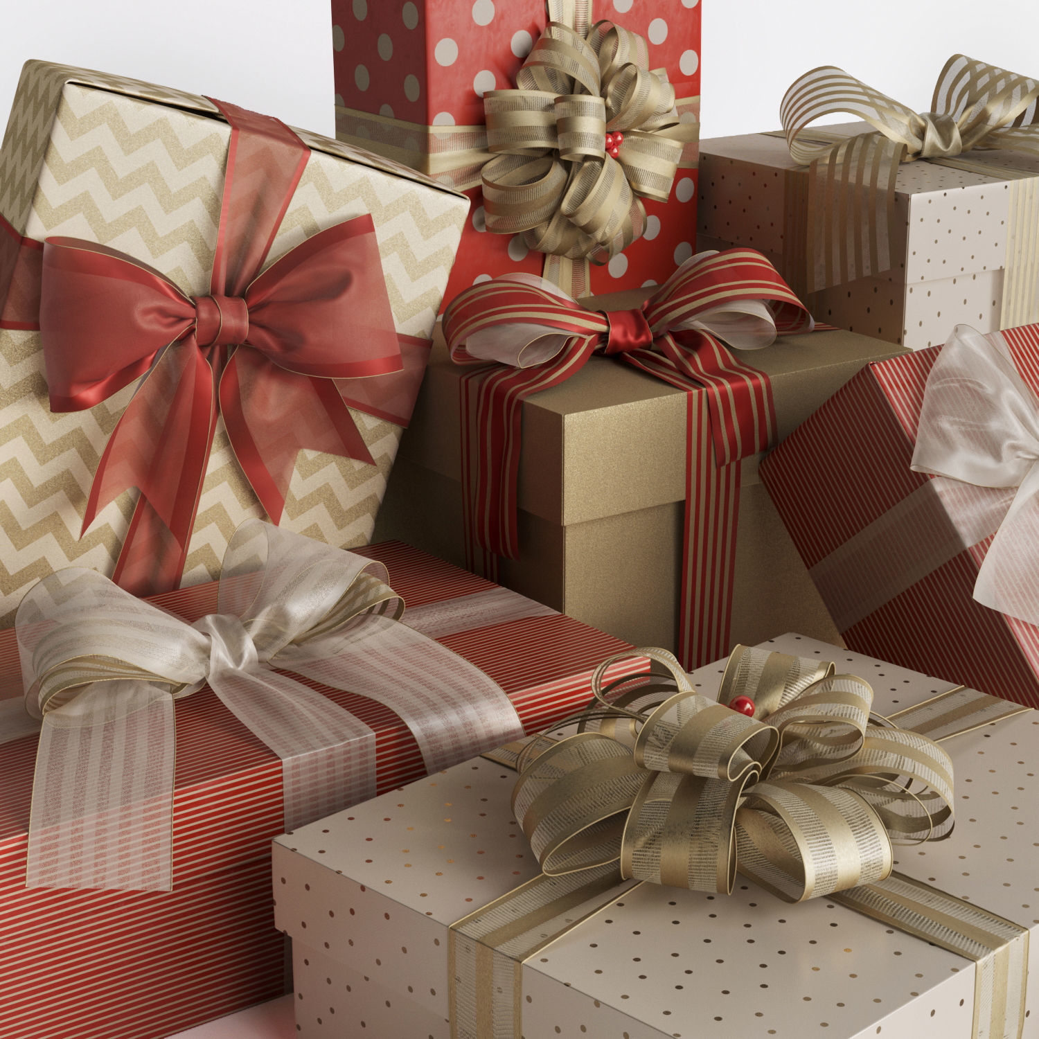 Gift Boxes 1  3D model_3