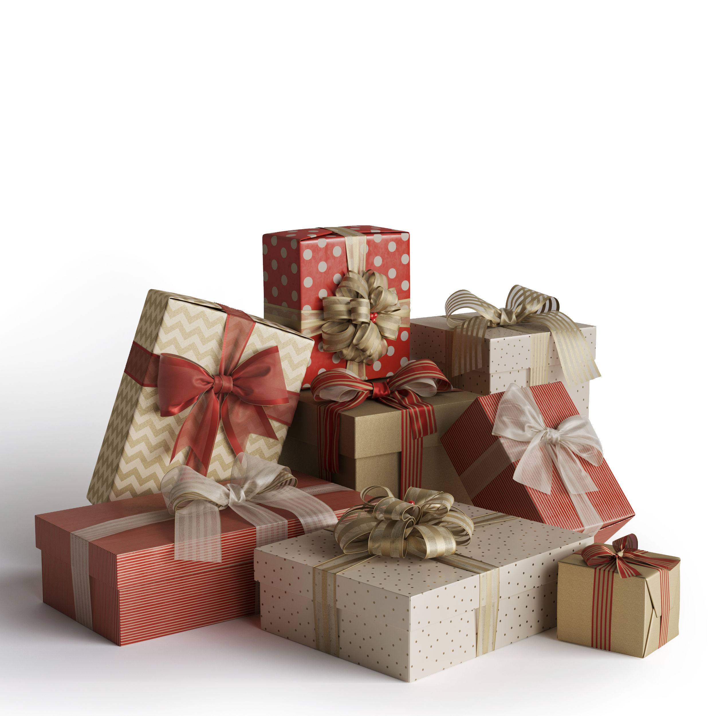 Gift Boxes 1  3D model_1