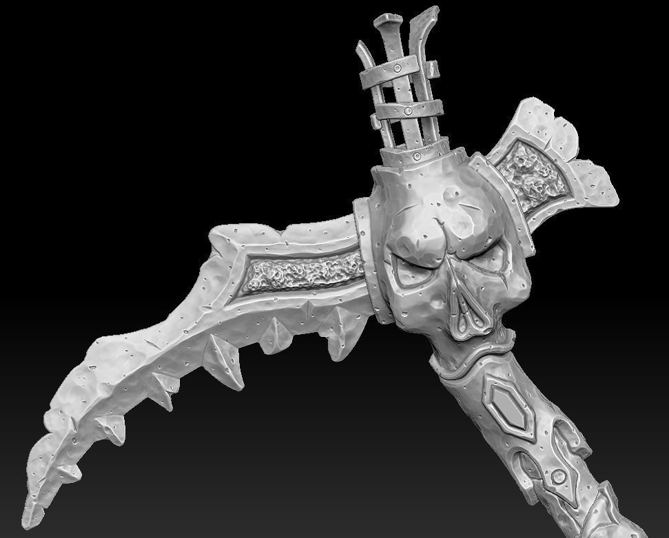 Undead scythe 3d print 3D print model_4