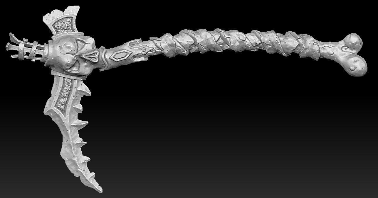 Undead scythe 3d print 3D print model_3
