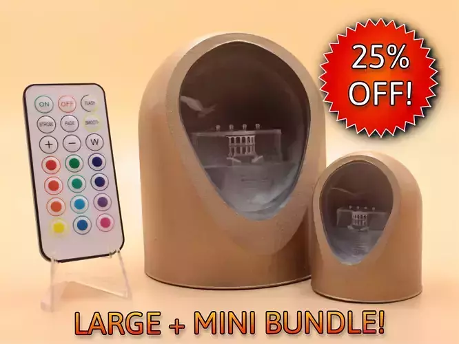 Love For America Bundle - LED Light Up Diorama 3D print model