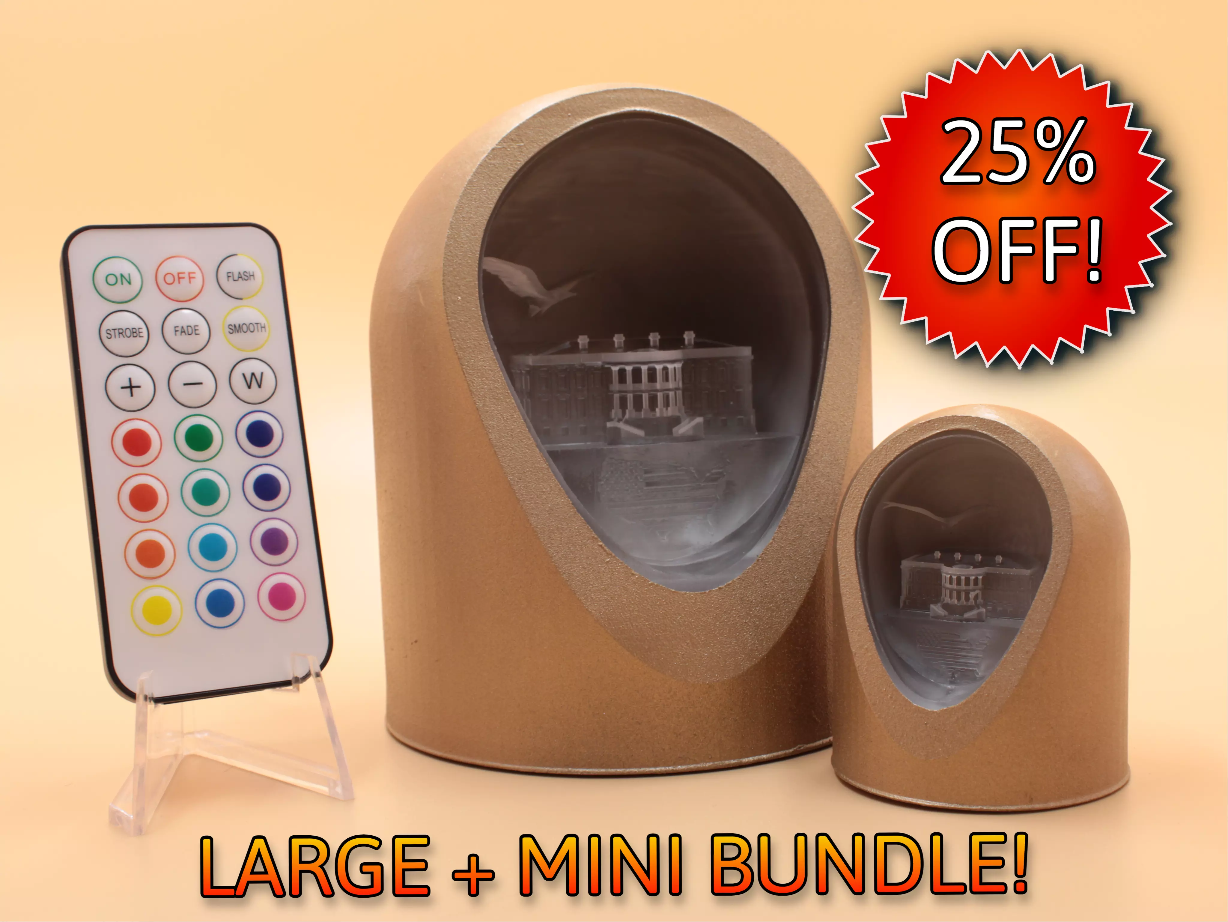Love For America Bundle - LED Light Up Diorama 3D print model_0