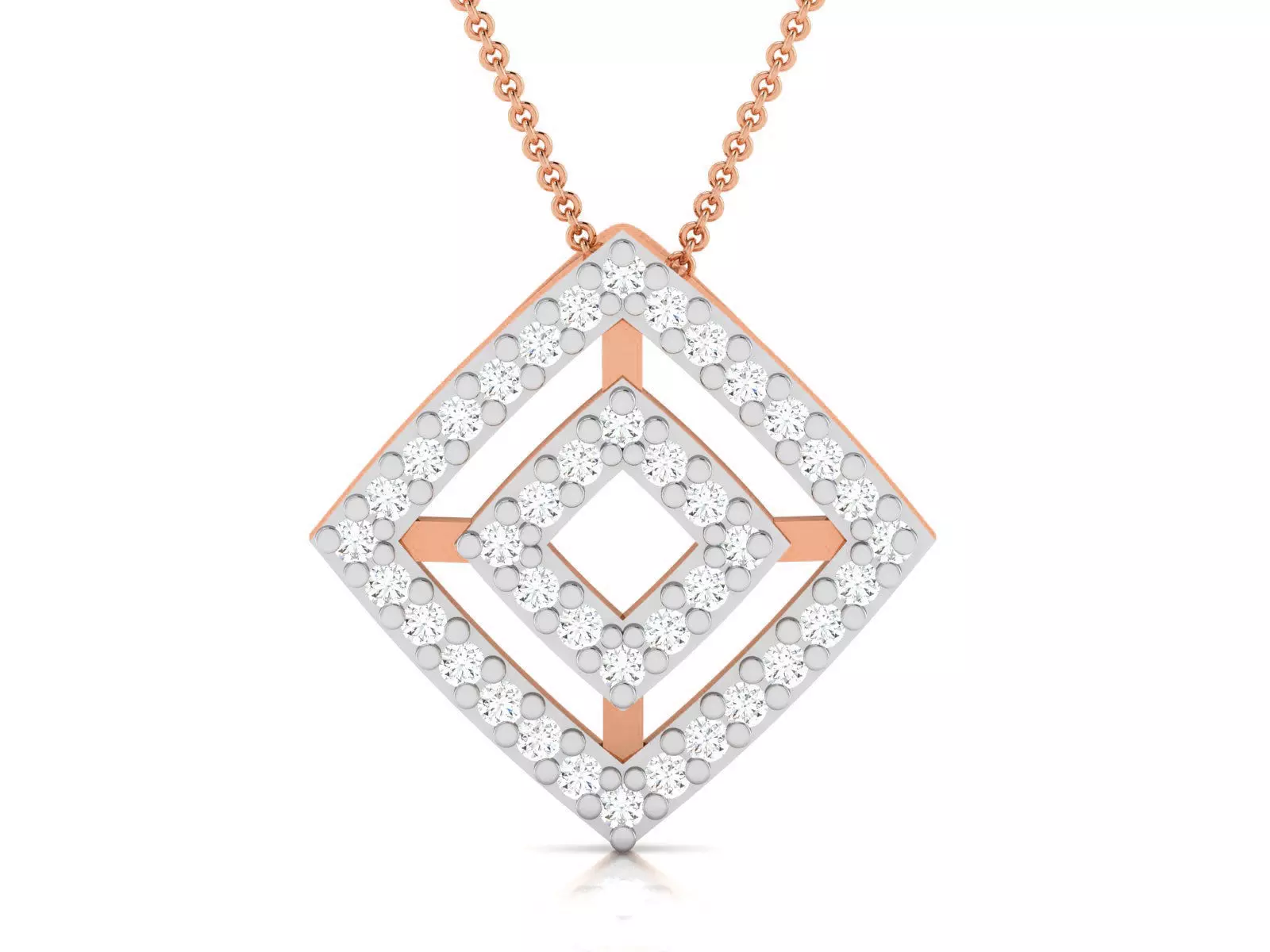 Square Light wt Diamond Charms Pendant 3dm render Detail 3D print model_0
