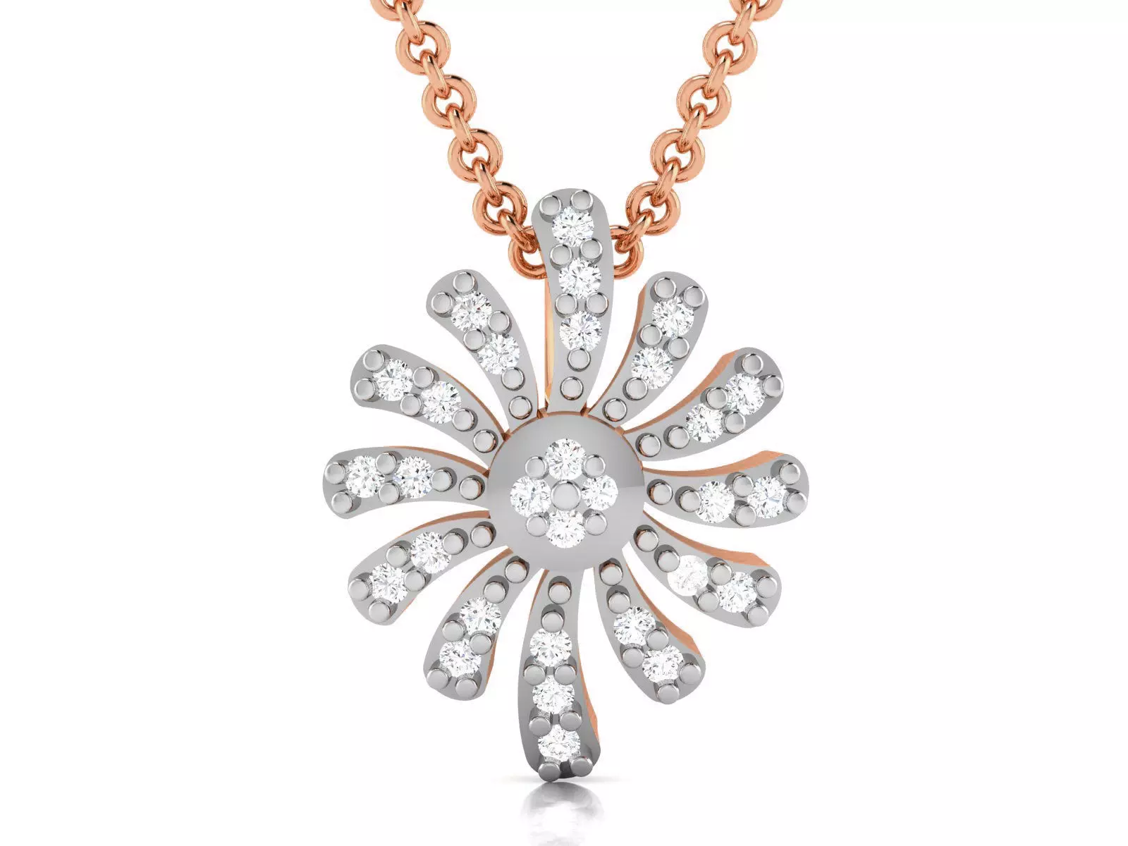 Flower Light wt Diamond Charms Pendant 3dm render Detail 3D print model_0