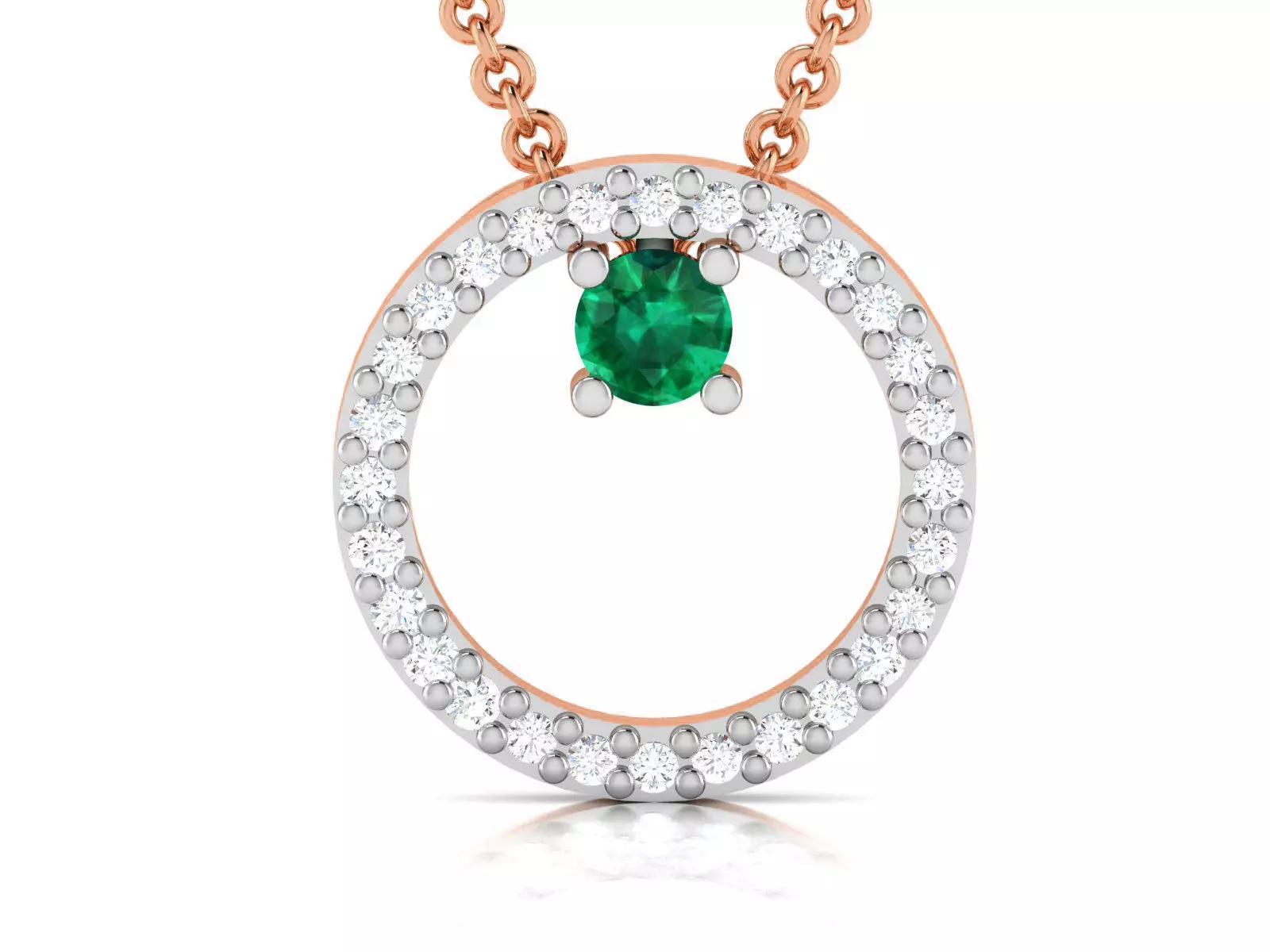 Circle Light wt Diamond Charms Pendant 3dm render Detail 3D print model_0