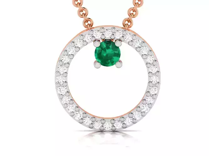 Circle Light wt Diamond Charms Pendant 3dm render Detail 3D print model