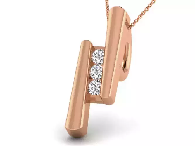 Light wt Diamond Charms Pendant 3dm render Detail