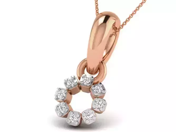 Light wt Diamond Charms Pendant 3dm render Detail