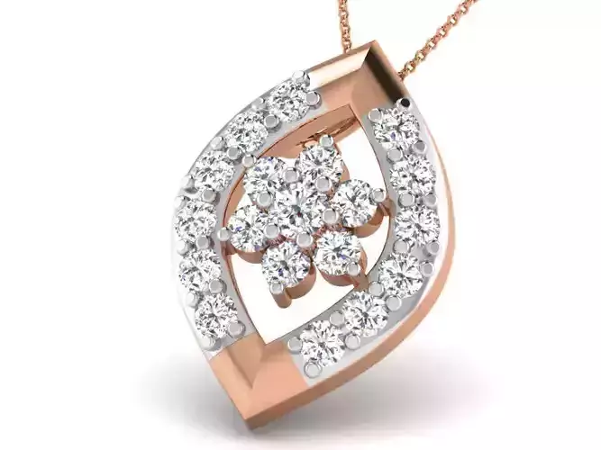 Light wt Diamond Charms Pendant 3dm render Detail