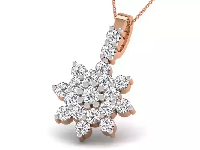 Light wt Diamond Charms Pendant 3dm render Detail