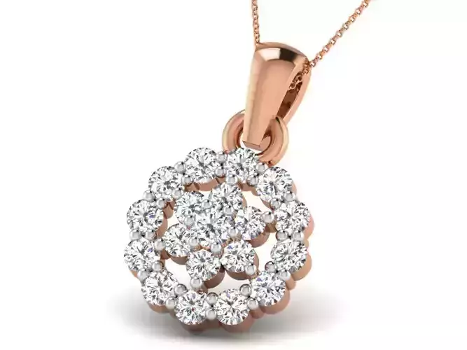 Light wt Diamond Charms Pendant 3dm render Detail