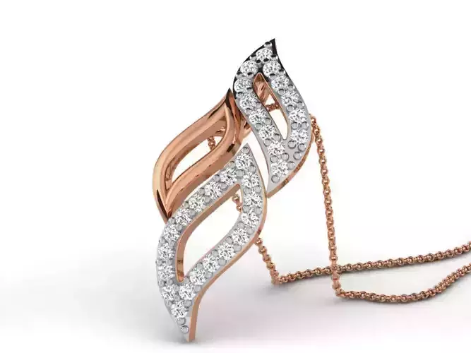 Light wt Diamond Charms Pendant 3dm render Detail