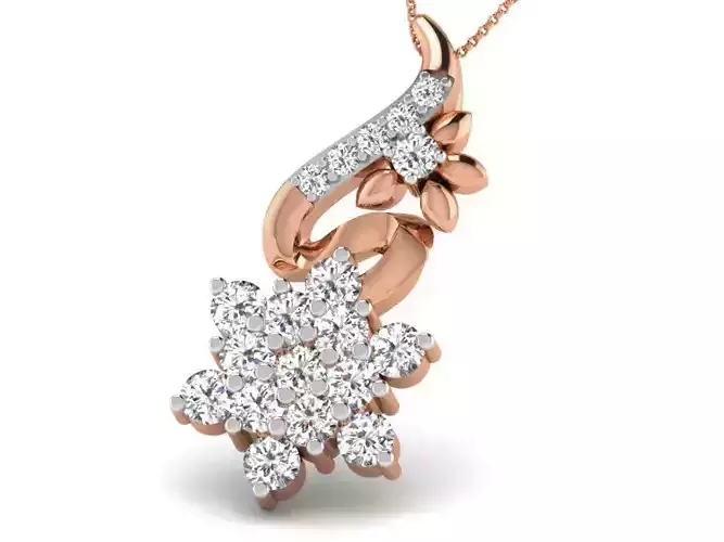 Light wt Diamond Charms Pendant 3dm render Detail
