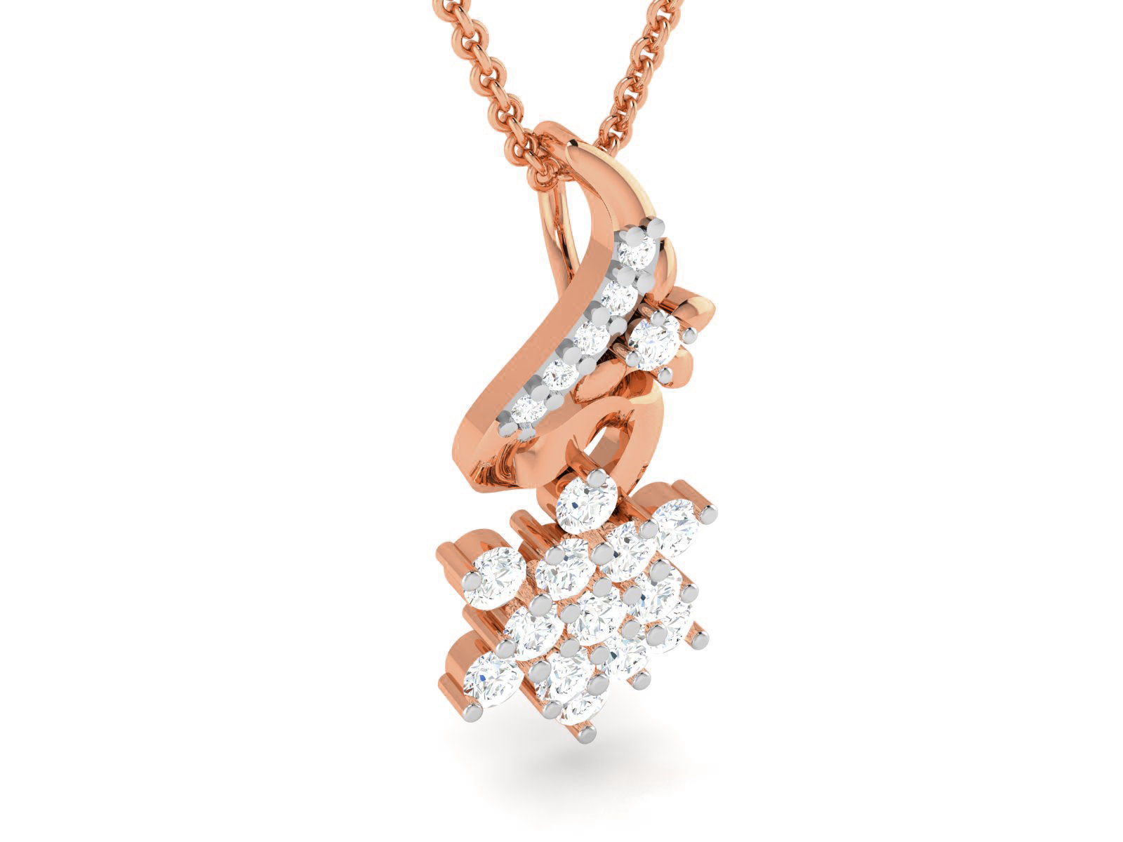 Light wt Diamond Charms Pendant 3dm render Detail 3D print model_1