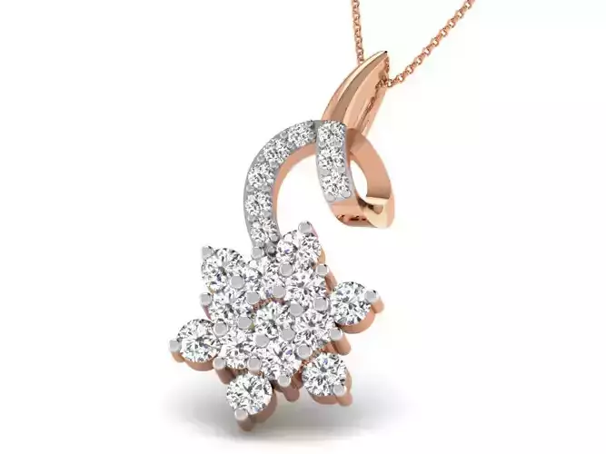 Light wt Diamond Charms Pendant 3dm render Detail