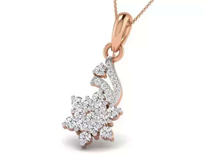 Light wt Diamond Charms Pendant 3dm render Detail