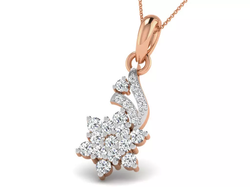 Light wt Diamond Charms Pendant 3dm render Detail 3D print model_0