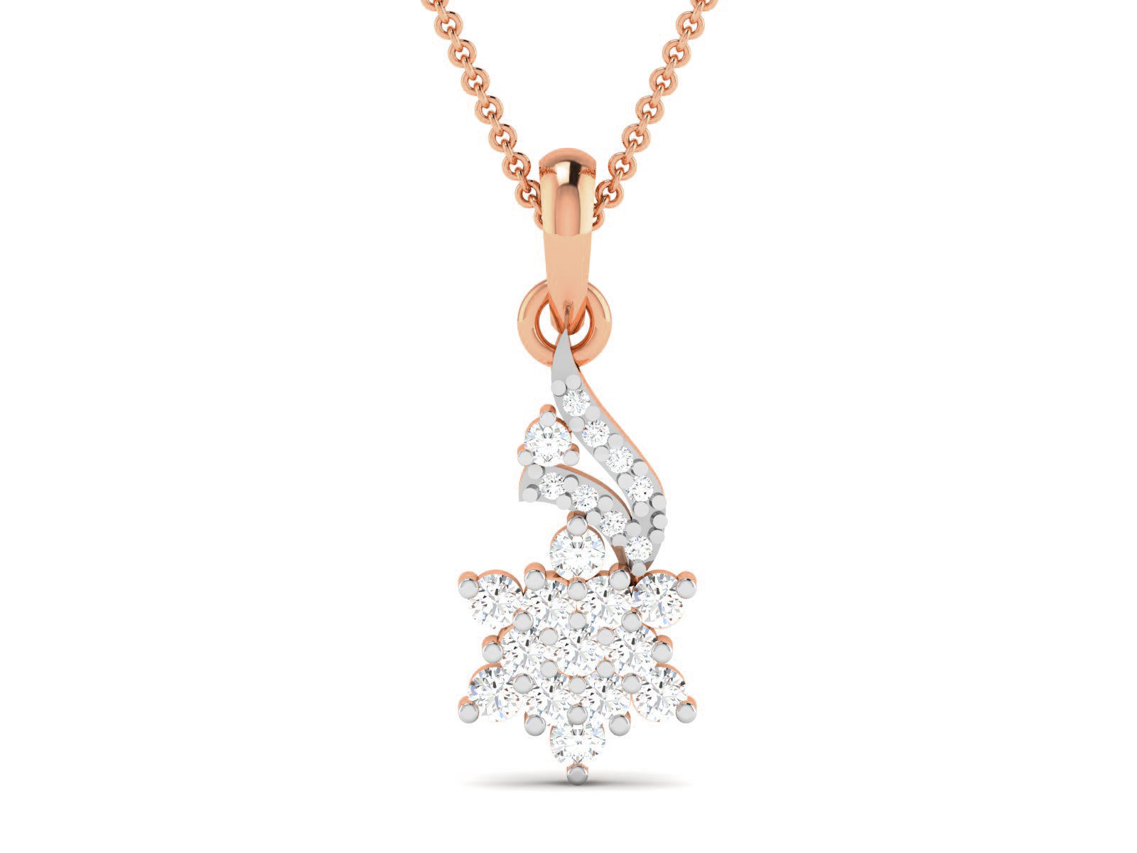 Light wt Diamond Charms Pendant 3dm render Detail 3D print model_2